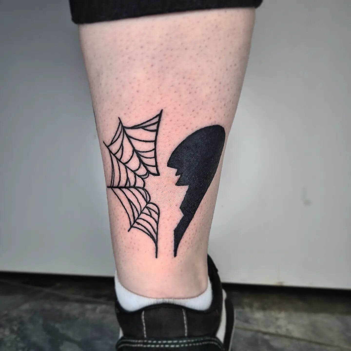 Spider Web Broken Heart Tattoos