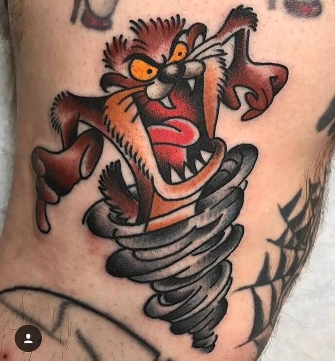 Ferocious Taz Tattoo