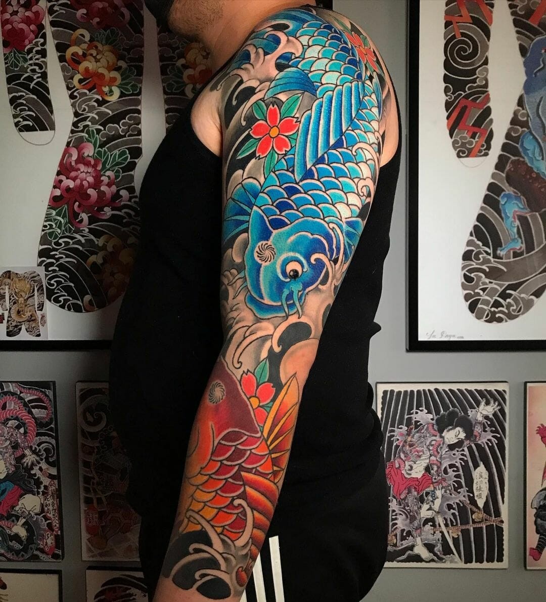 Traditional Japanese Koi Tattoo Designs