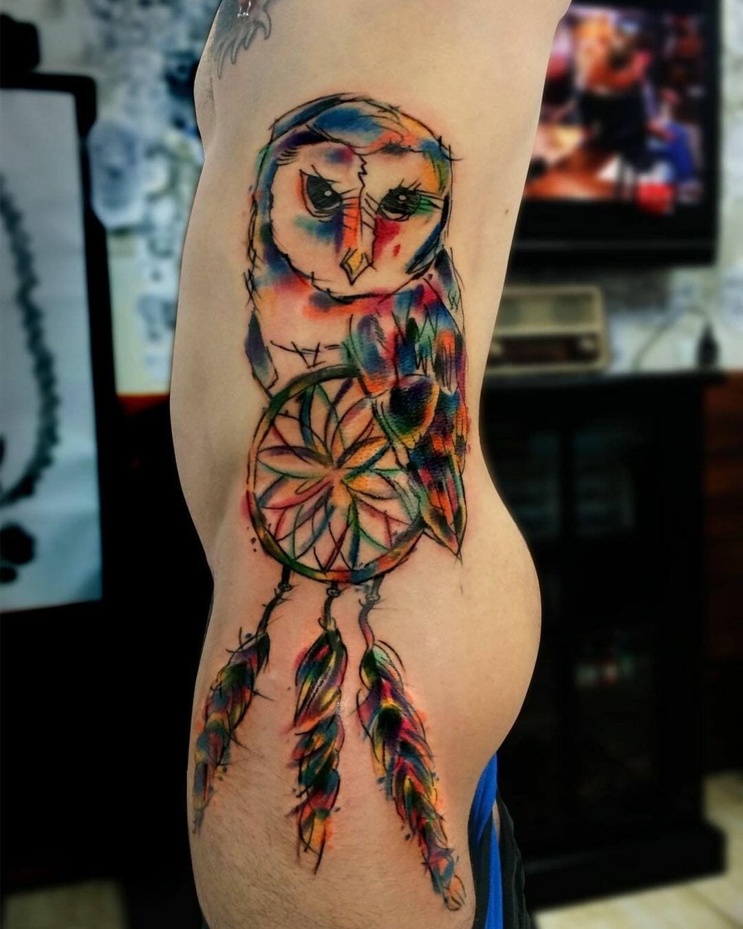 Owl Dream Catcher Tattoo