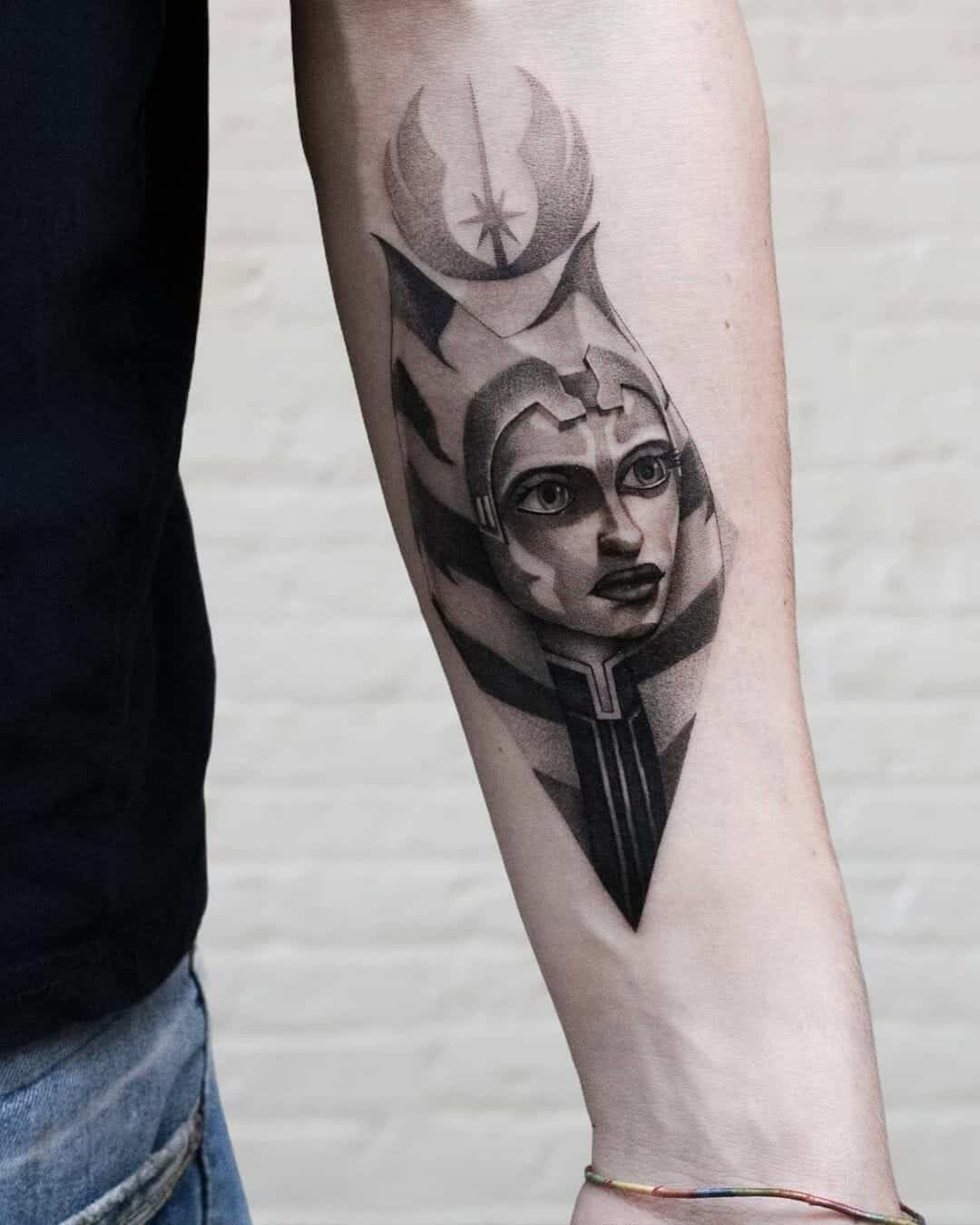 Ahsoka Tano Micro Work Realistic Tattoo