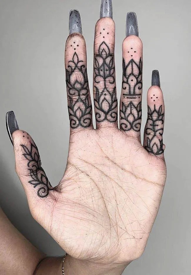 Finger Dot Tattoo