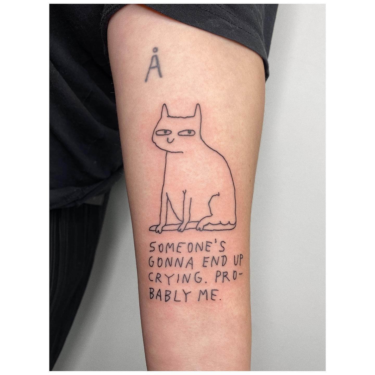 Funny Forearm Script Tattoos