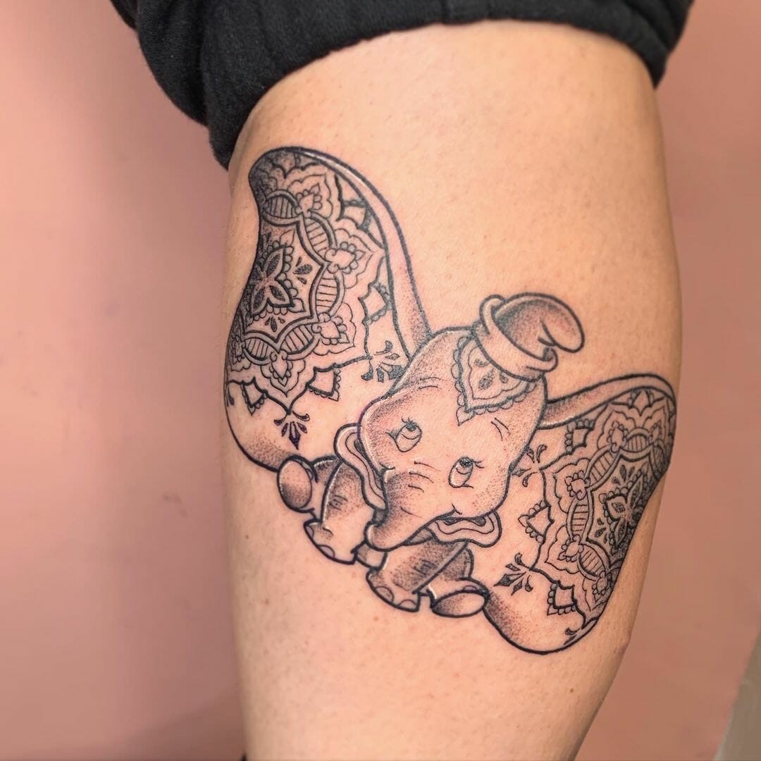 Mandala Baby Elephant Tattoo Ideas