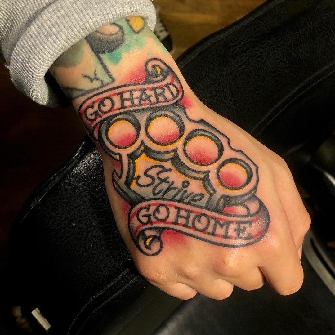 Inspirational Brass Knuckle Tattoo Designs