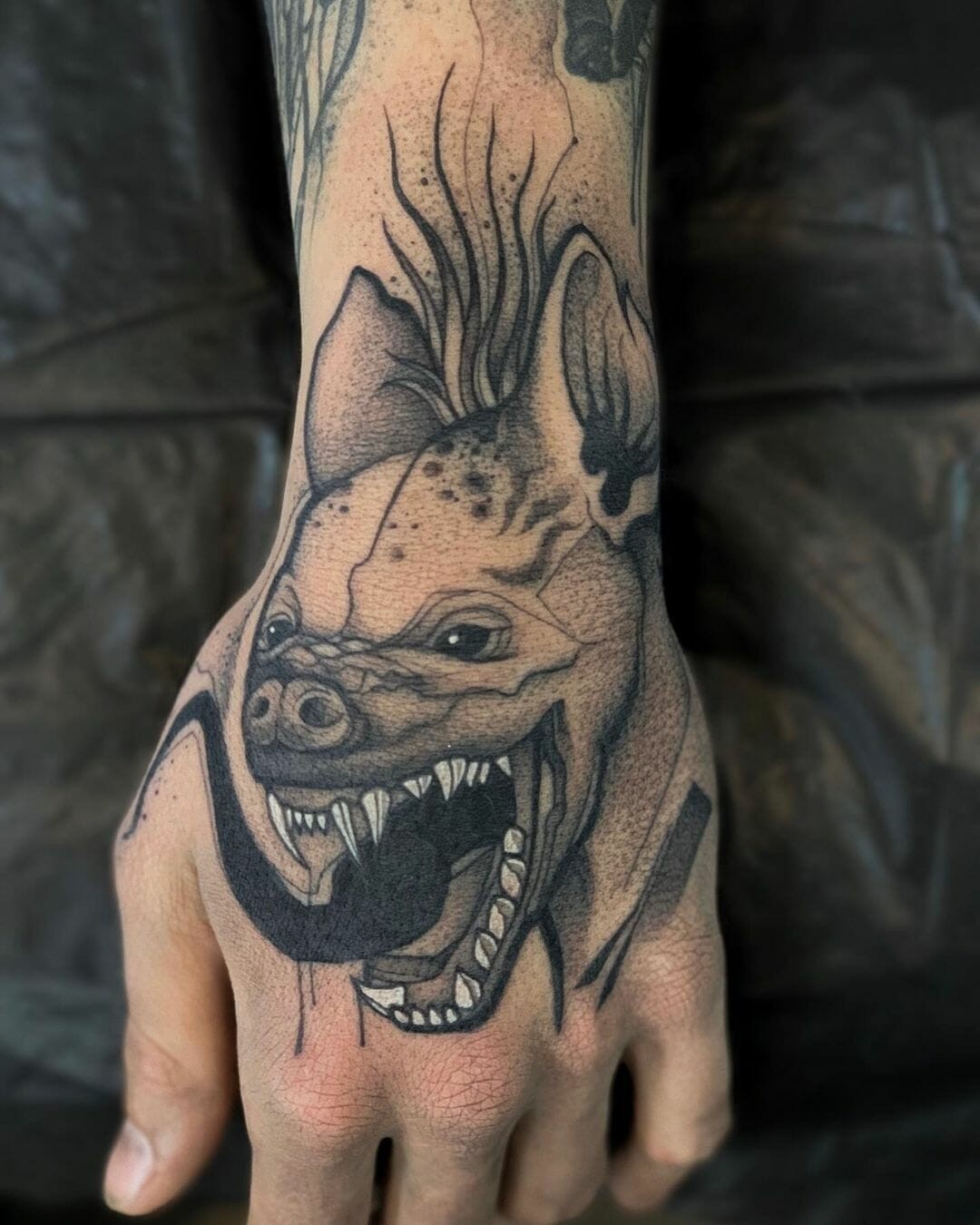 Traditional Hyena Tattoo