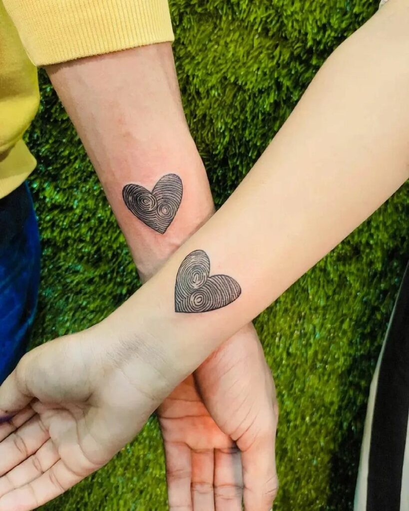 Father & Daughter Fingerprint Tattoo