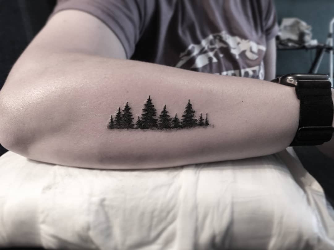 Black Forest Tattoo Silhouette