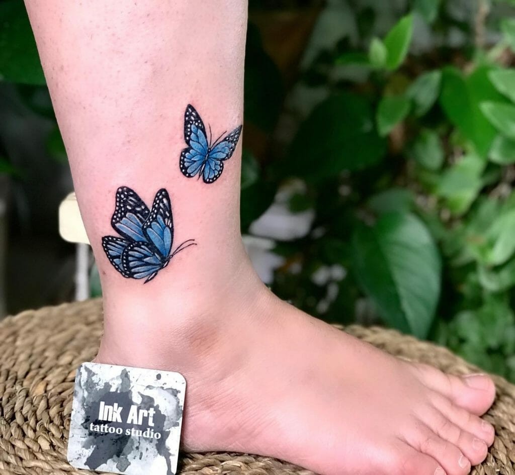 Blue Butterfly Tattoo