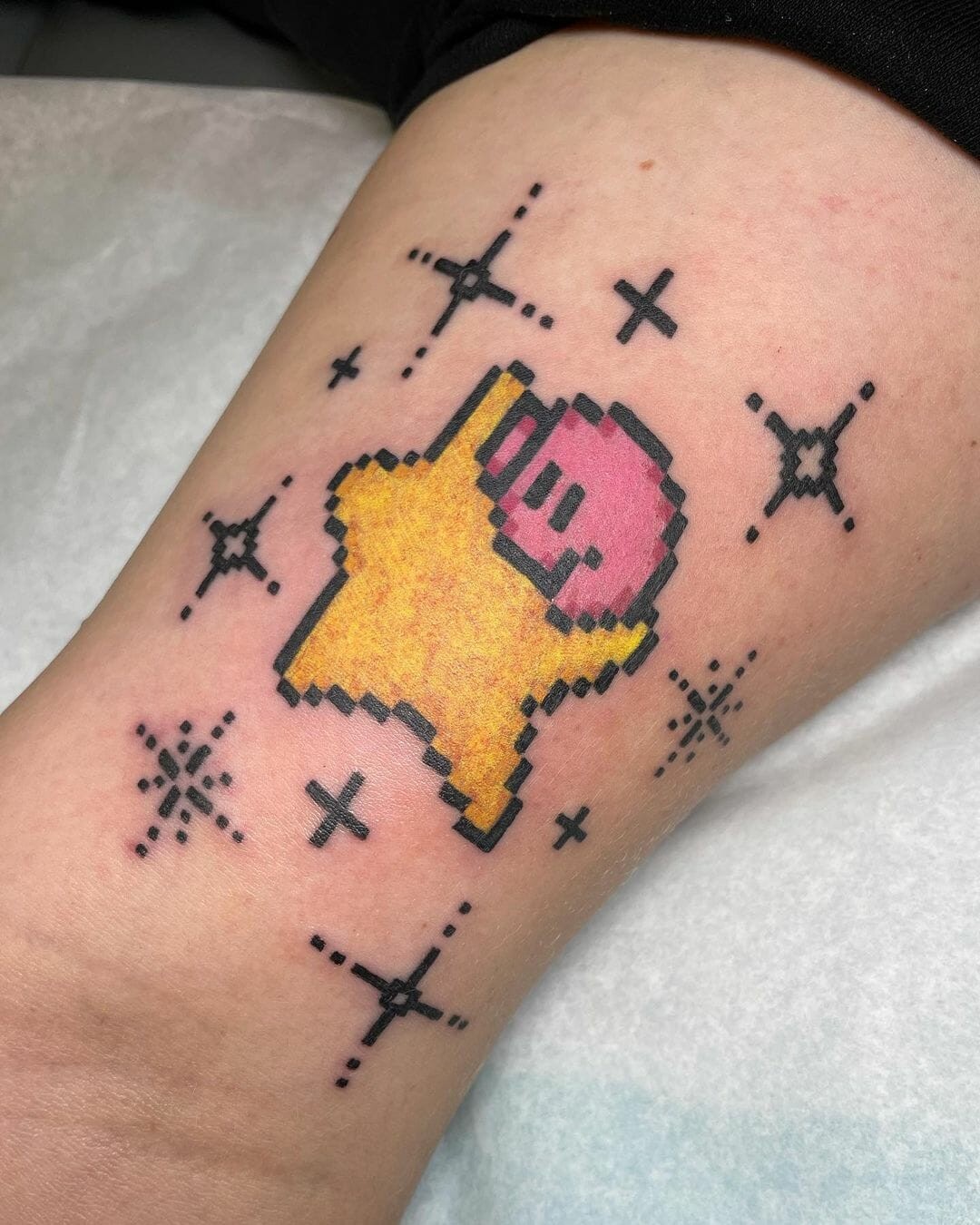 Pixelated Kirby Tattoos