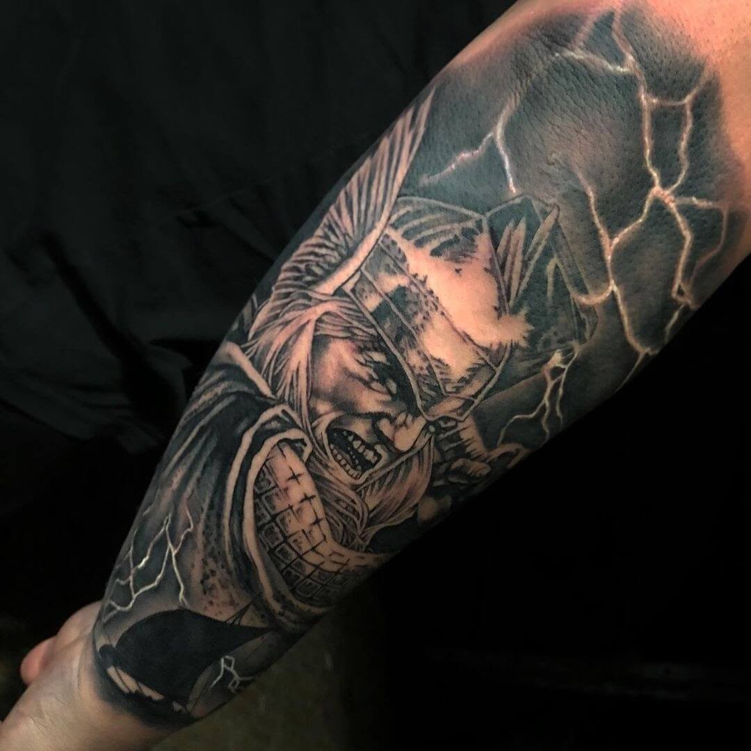 Giant Sleeve Thor’s Hammer Tattoo