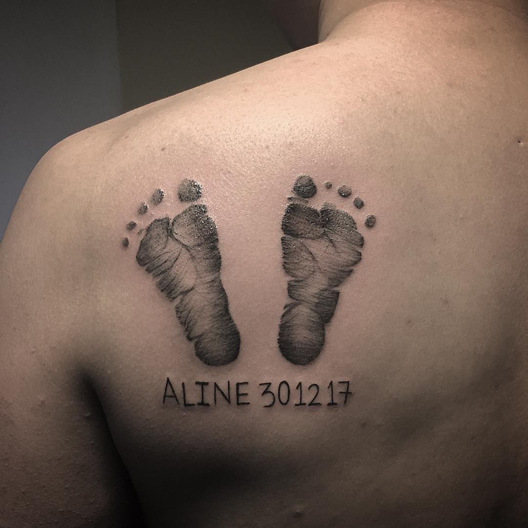 Baby Footprint Tattoo Design