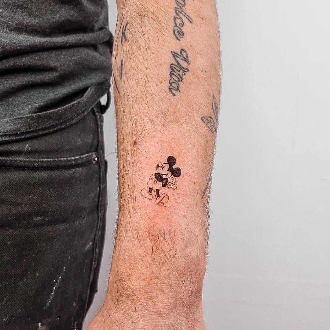 Minimalist Mickey Mouse Tattoo Ideas