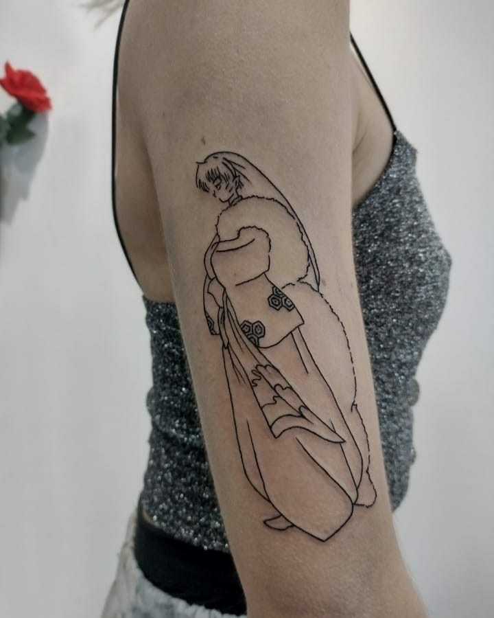 Outline Inuyasha Tattoo