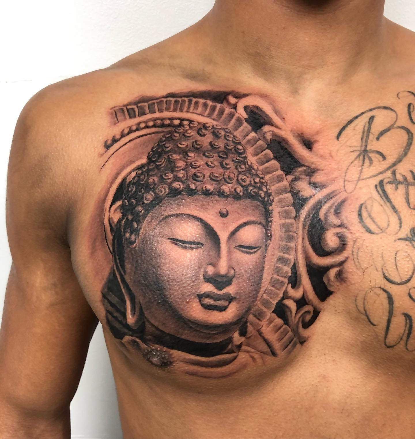 Buddha Chest Tattoo