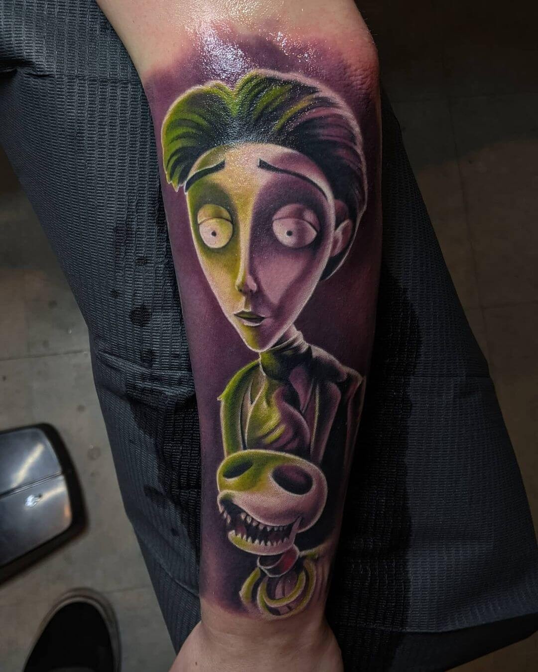 Coloured Corpse Bride Tattoo