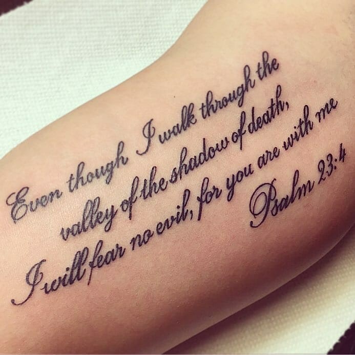 Beautiful Bible Verse Lettering Tattoo Ideas