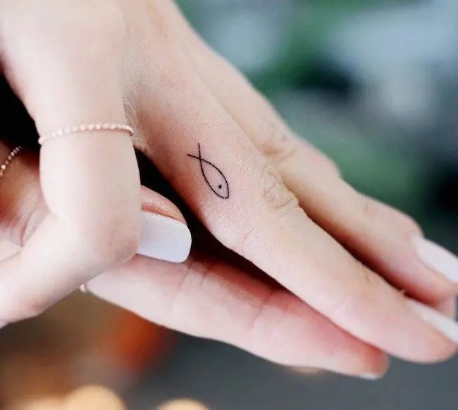 Finger Dot Tattoo