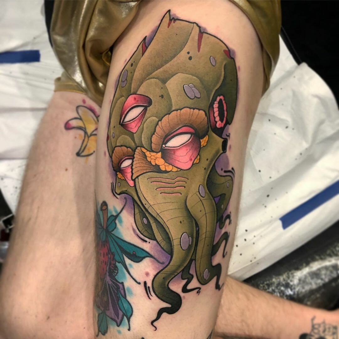 Leg Cthulhu Tattoo Designs