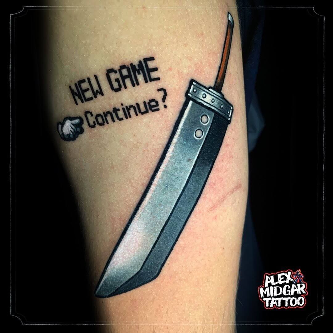 FF7 Buster Sword Tattoo Gamer Ink