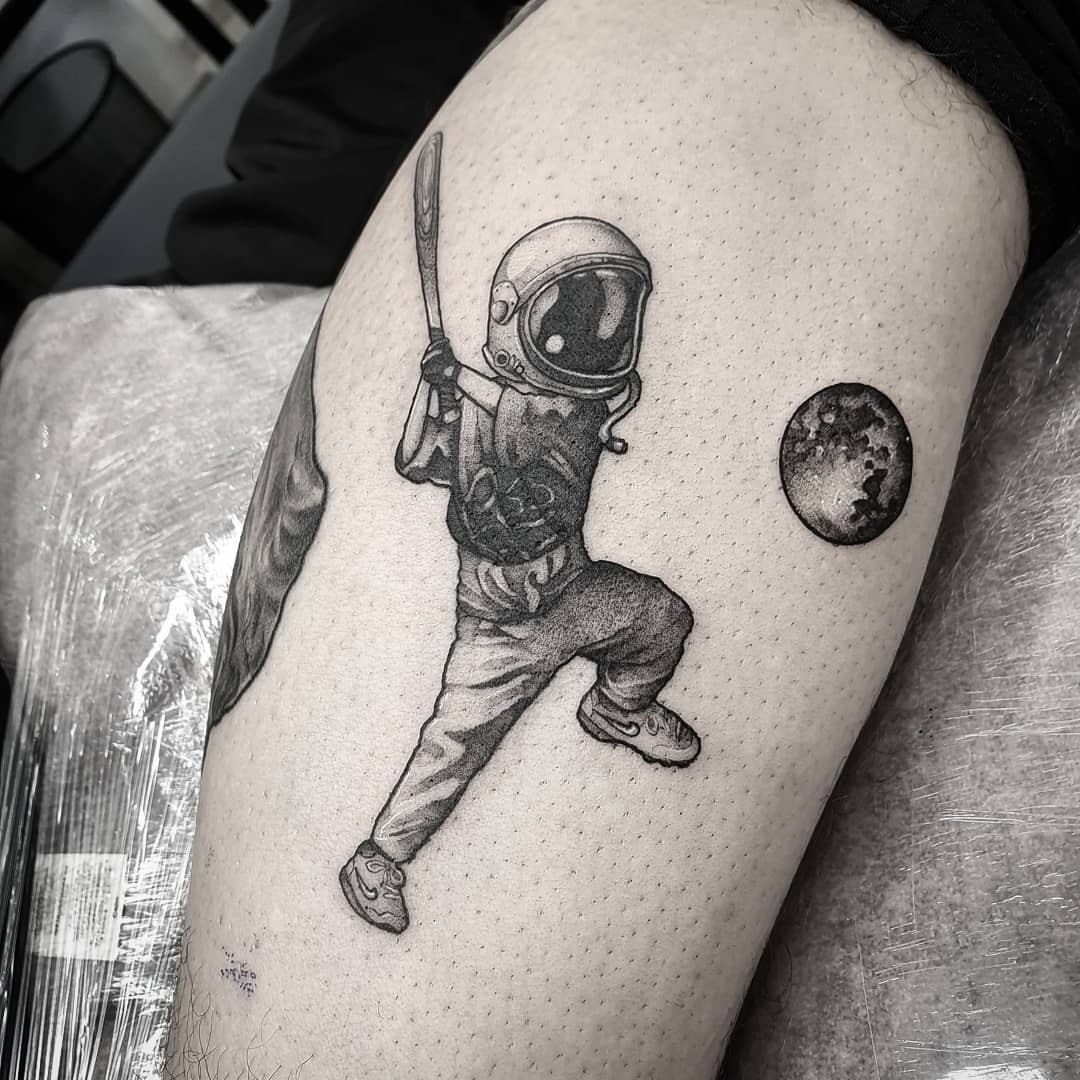 Unique Baseball Tattoo Design