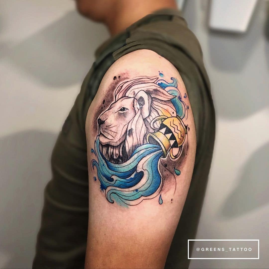 Leo Sun Tattoo