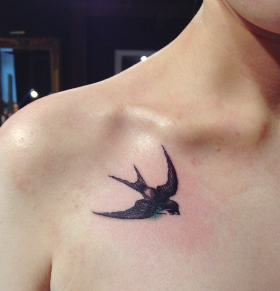 Swallow Tattoo Chest