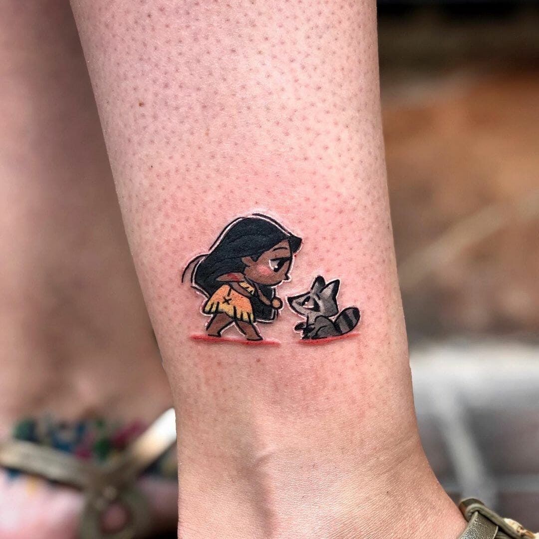 Lively Pocahontas Tattoo Designs