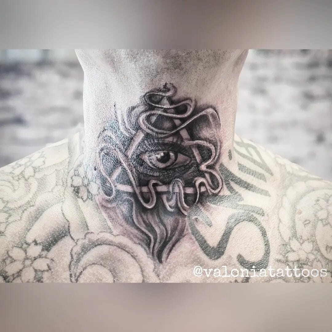 Eye Neck Tattoo