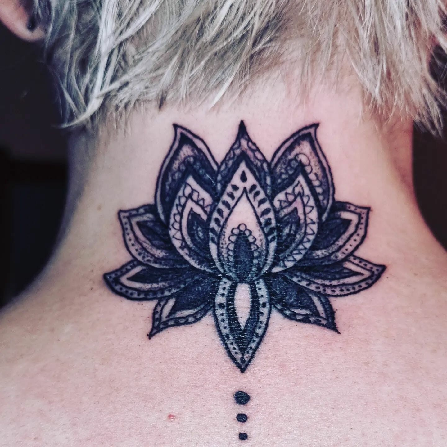 Eye Catching Neck Tattoo