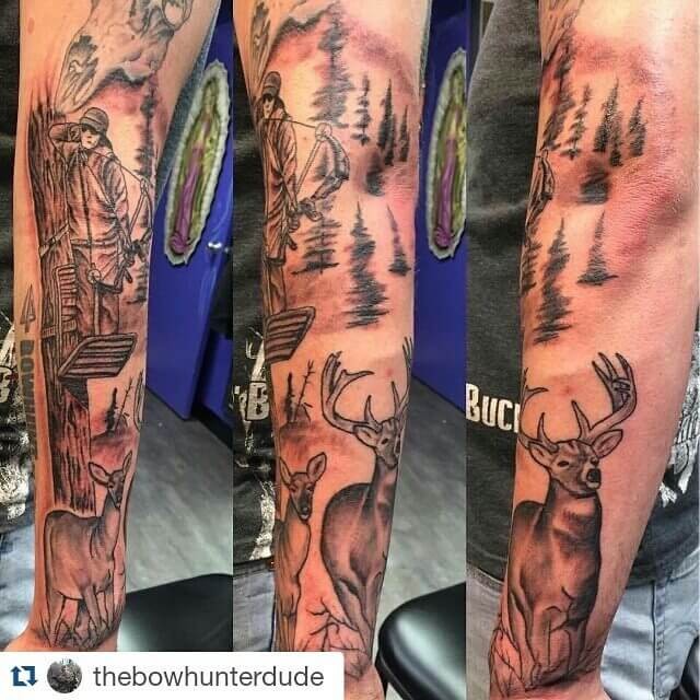 Deer Hunting Tattoo