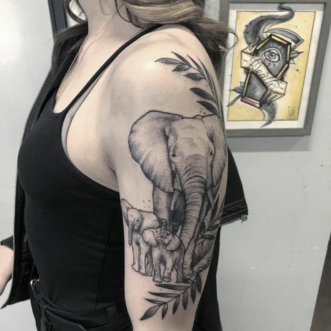 Mother And Baby Elephant Tattoo Ideas