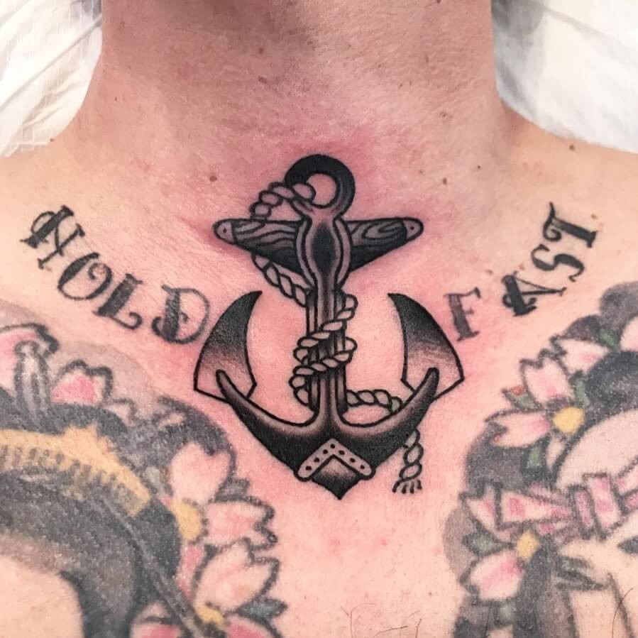 A Traditional Anchor Symbol Tattoo Design