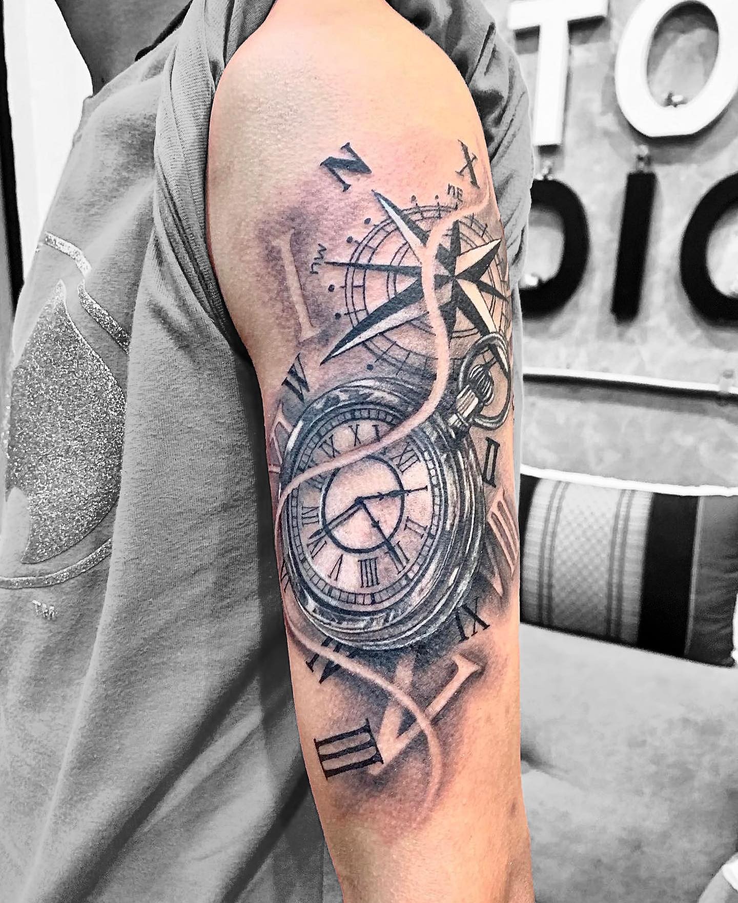 Modern Clock Tattoo Designs