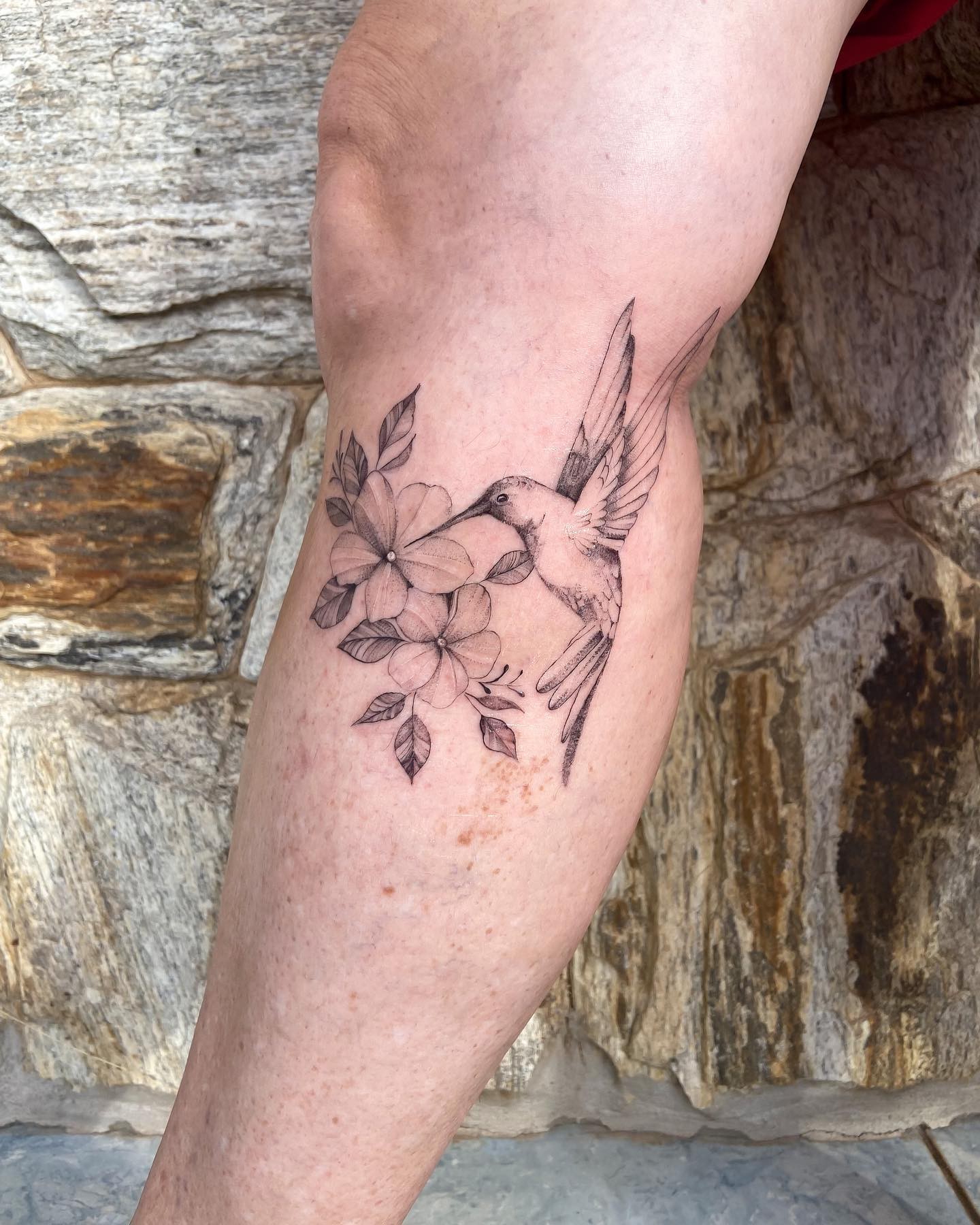 Realistic Hummingbird Tattoo