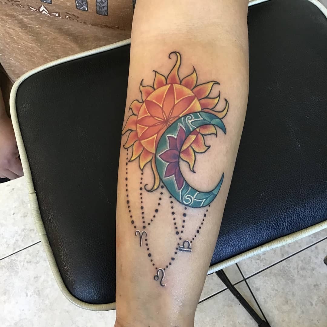 The Sun and The Moon Tattoo