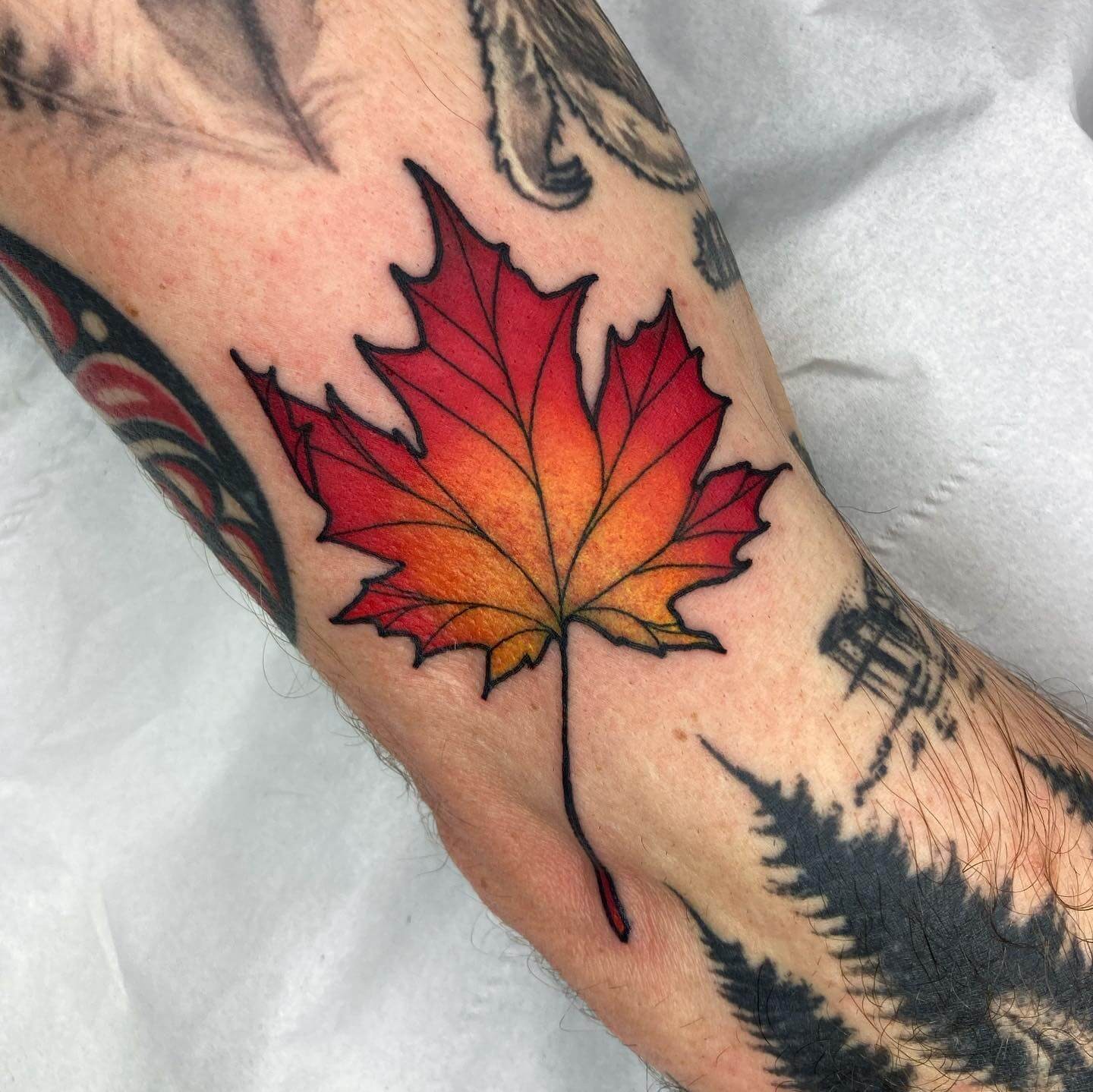 Autumn Maple Leaf Tattoo