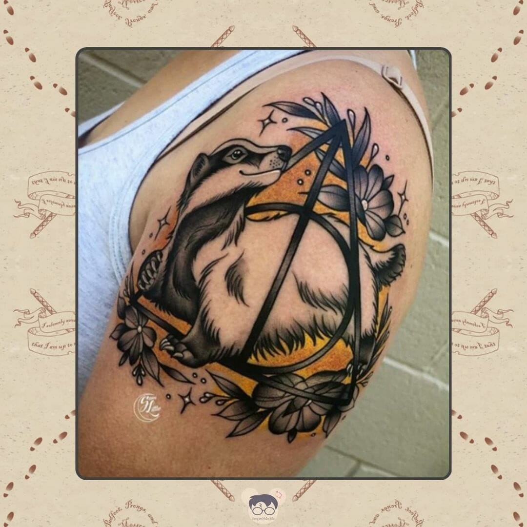 Deathly Hallows Hufflepuff Tattoo