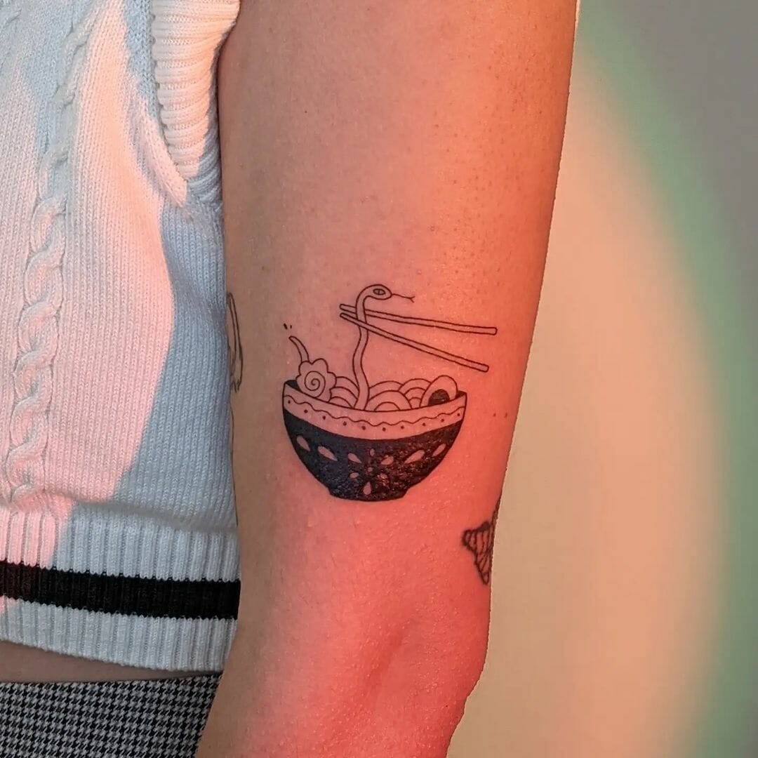 Snake And Bowl Tattoo