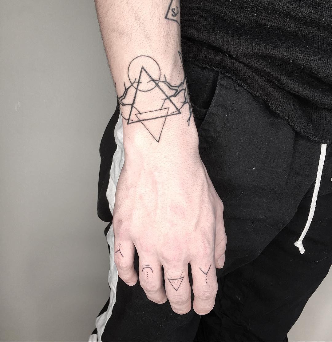 Geometric Bracelet Tattoo