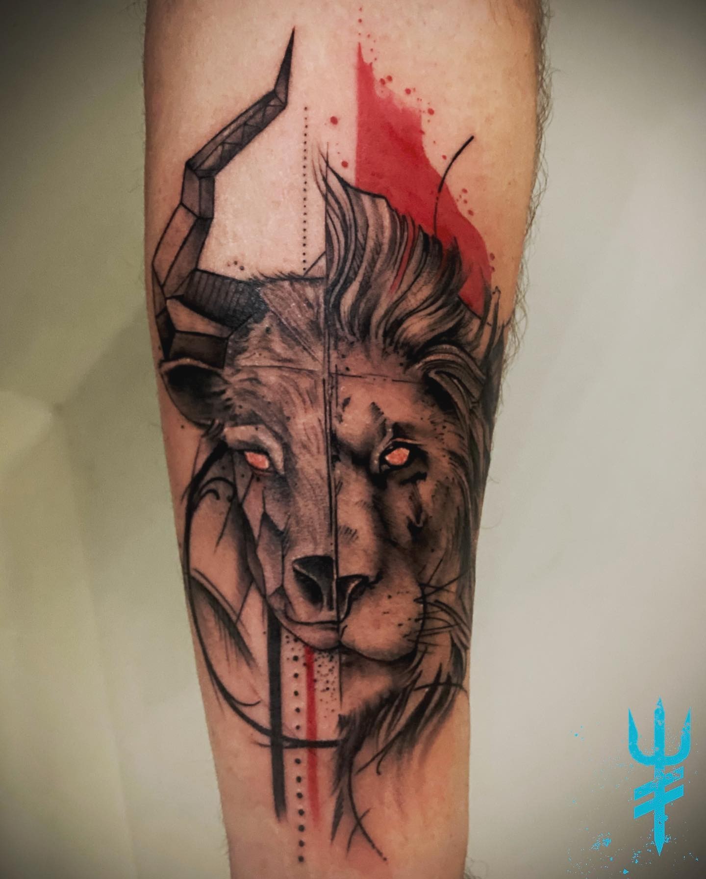 Male Forearm Taurus Tattoo