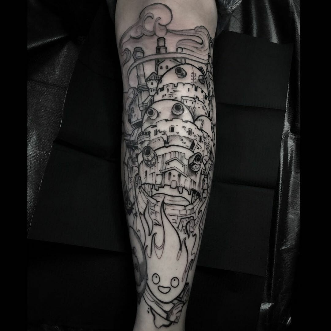 Howl’s Moving Castle Sleeve Tattoo