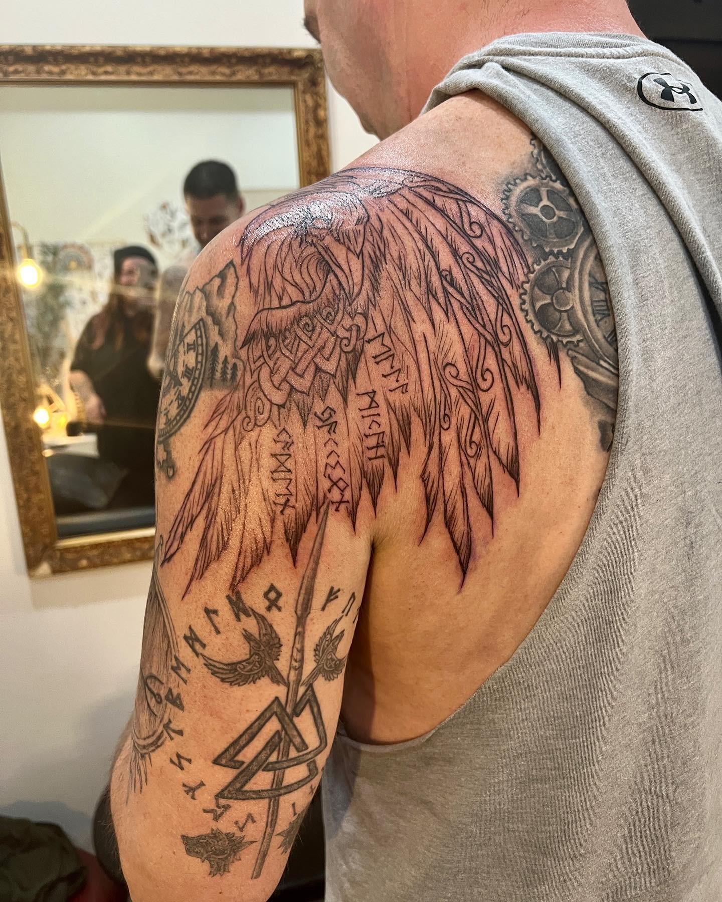 Nordic Viking Raven Tattoo