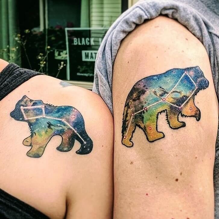 Ursa Major Constellation Tattoo Design