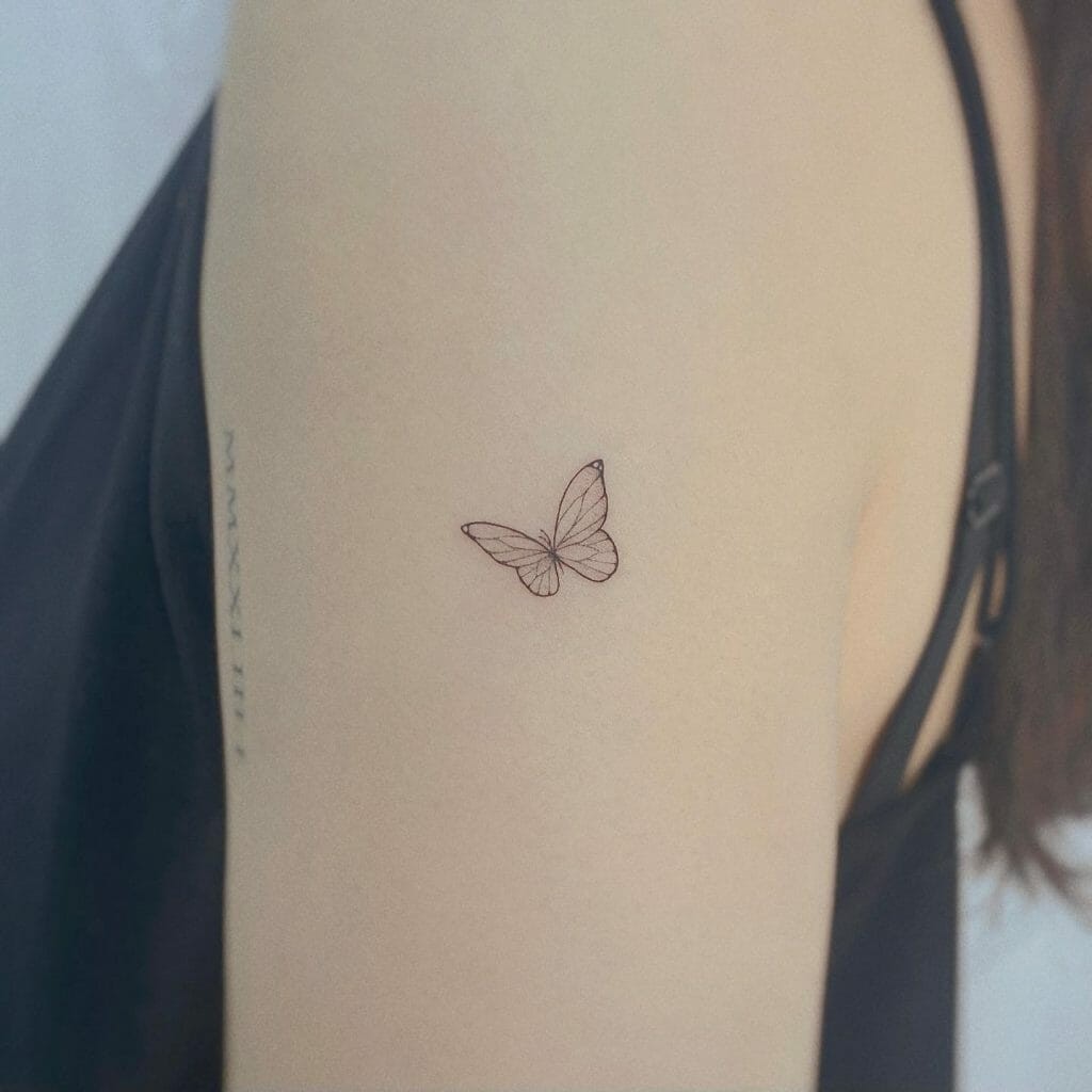 Simple Butterfly Tattoo