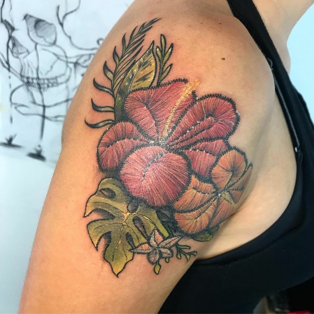 Hawaiian Hibiscus Flower Tattoo