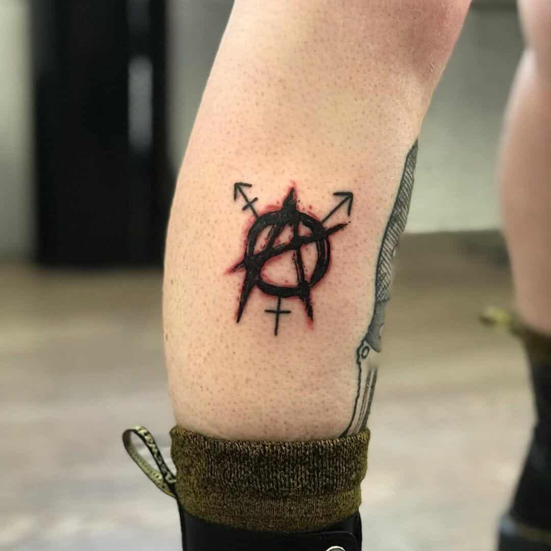 Trans Community Anarchy Symbol Tattoo No Government No Rules Only Freedom Tattoos