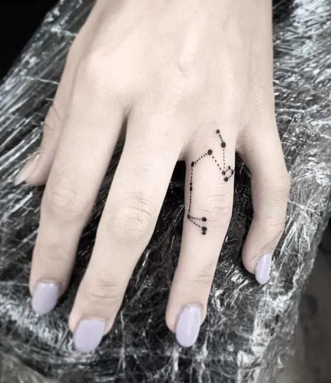 Finger Dot Tattoo