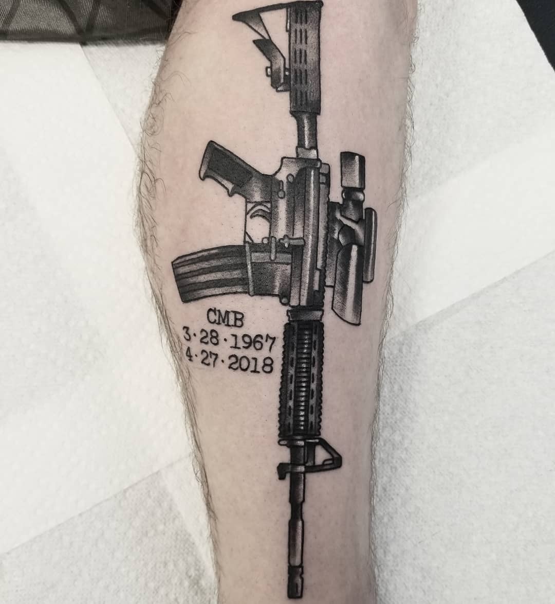 Traditional M4 Tattoo