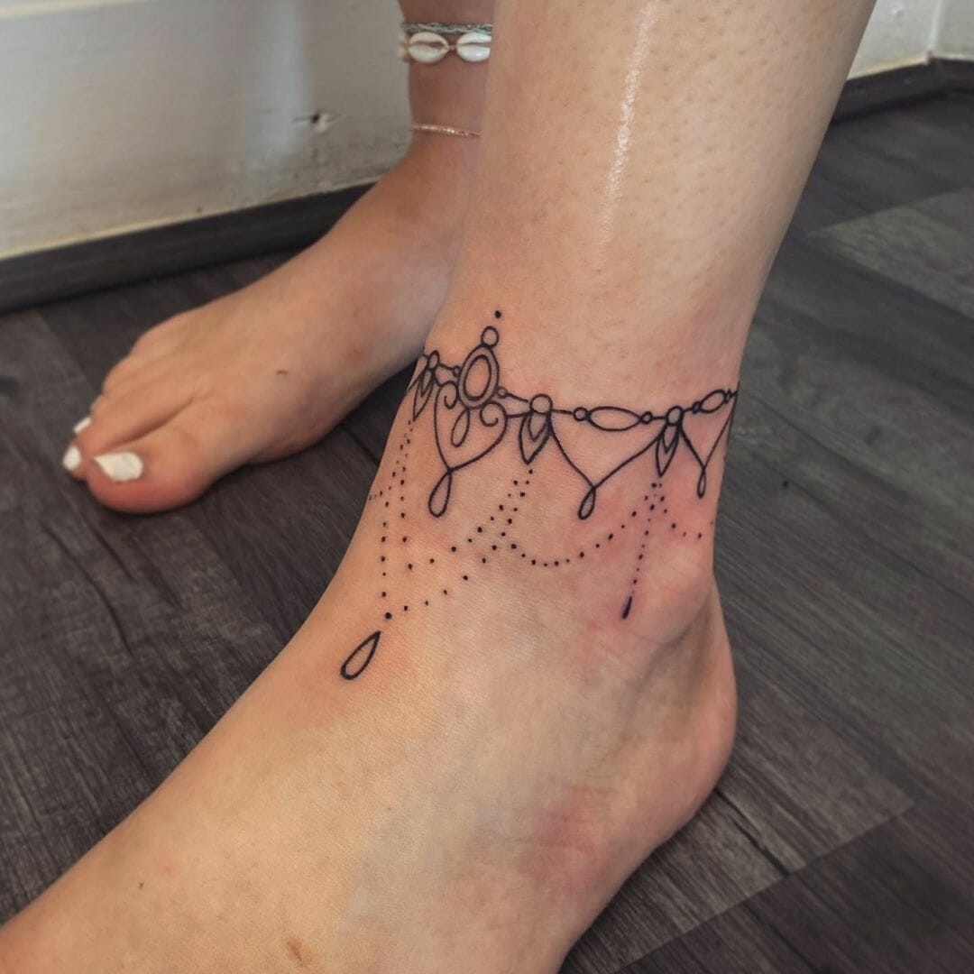 Linework Foot Tattoo